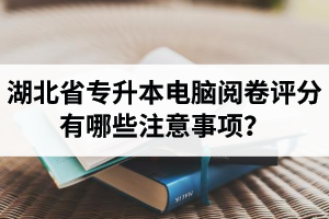 湖北省專升本電腦閱卷評分有哪些注意事項？