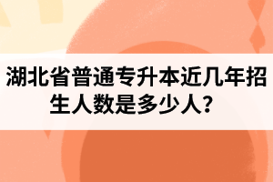 湖北省普通專升本近幾年招生人數(shù)是多少人？工作和升本怎么選擇比較好？