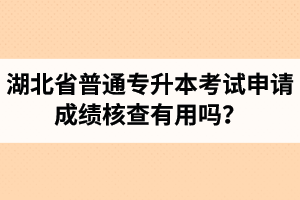 湖北省普通專升本考試申請(qǐng)成績核查有用嗎？申請(qǐng)步驟有哪些？