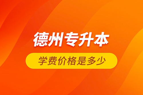 德州專升本學(xué)費價格是多少