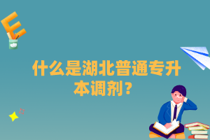 什么是湖北普通專升本調(diào)劑？